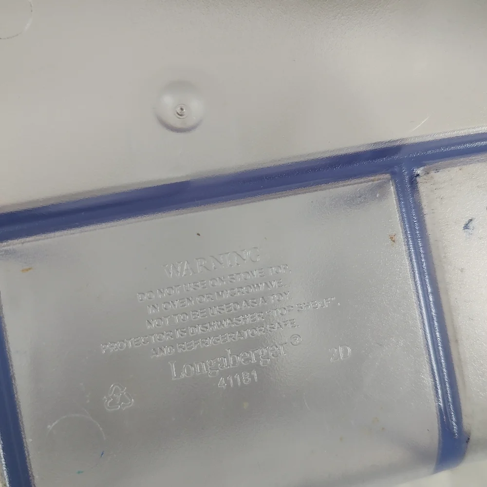 Longaberger 1992 Spring Basket Botanical Fields Liner Divided Plastic Protector - Picture 8 of 12